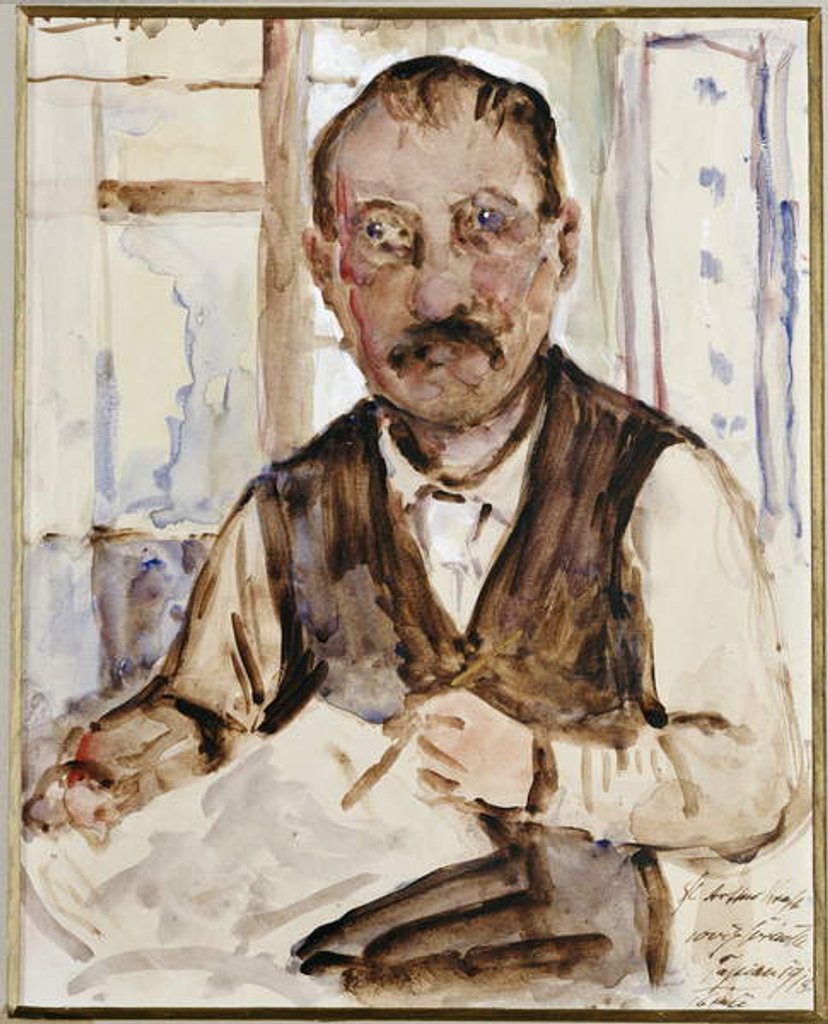 Detail of Self Portrait, 1918 by Lovis Corinth