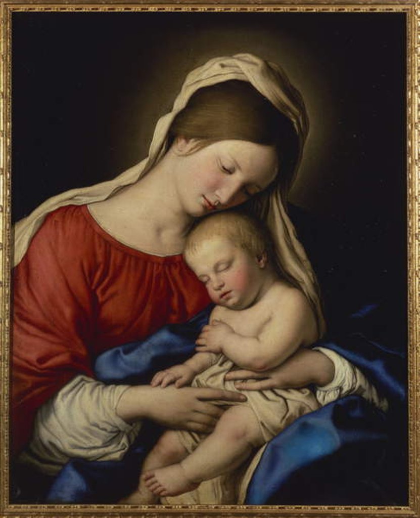 Detail of The Madonna with Sleeping Christ Child by Il Sassoferrato