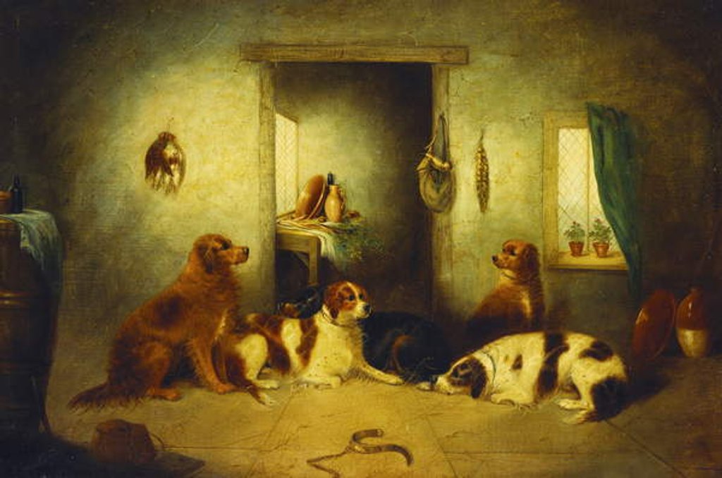 Detail of Waiting for Master, 1870 by George Armfield