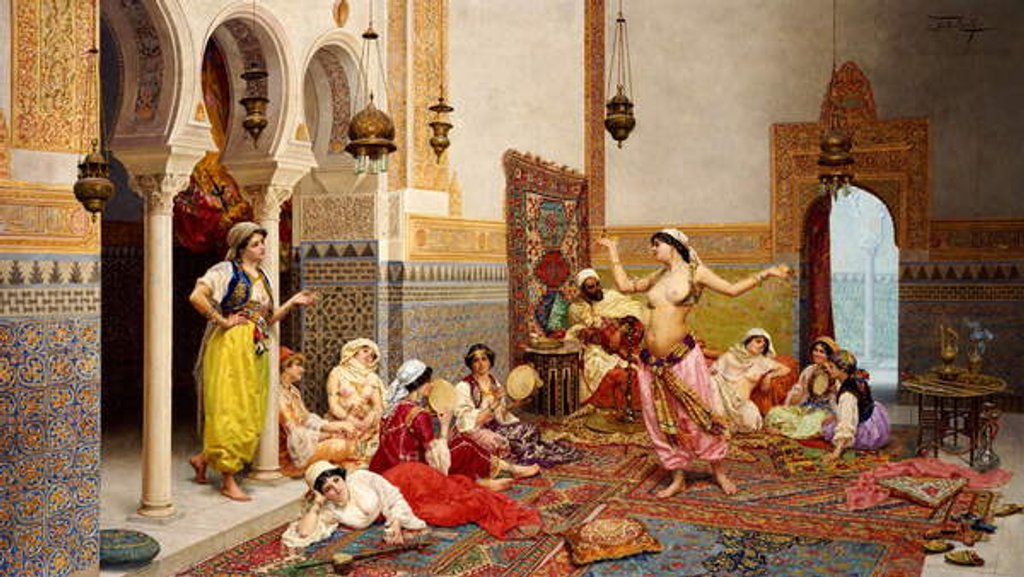 Detail of The Harem Dance by Giulio Rosati