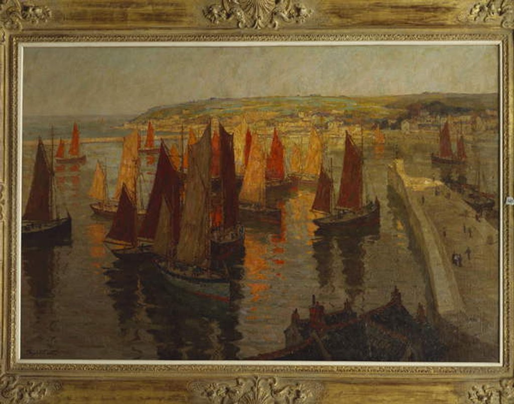 Detail of Red and Gold, Brixham, 1918-19 by Terrick Williams