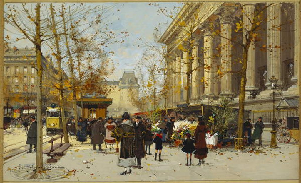 Detail of Flower Walk by Eugene Galien-Laloue