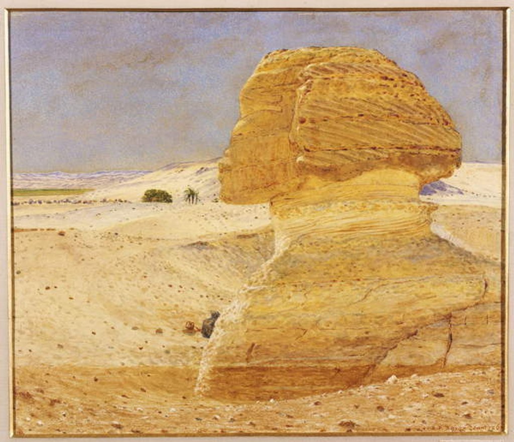 Detail of The Great Sphinx at Gizeh, 1862 by George Price Boyce