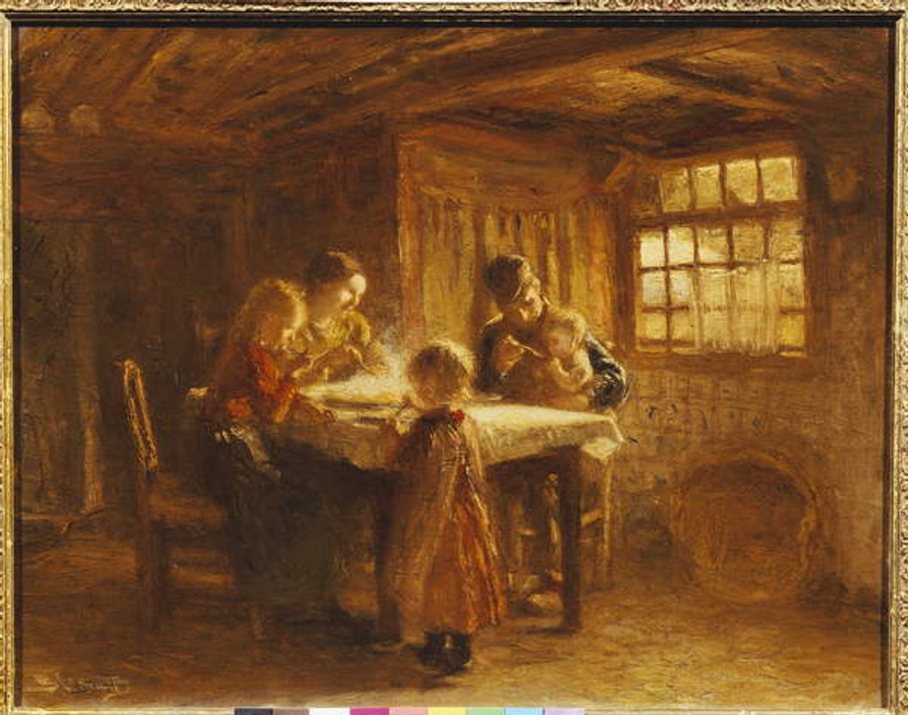 Detail of The Family Meal by Bernardus Bloomers