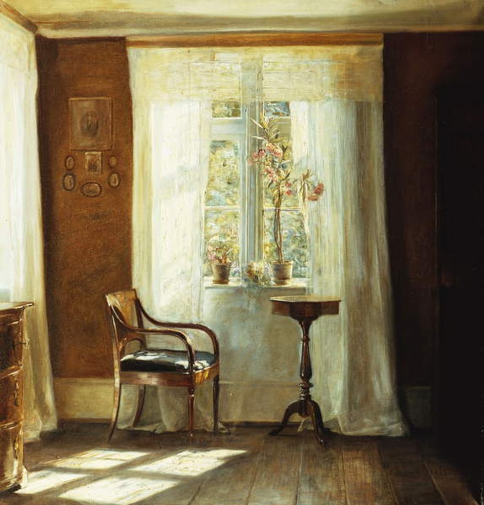 Detail of The Artist's Home at Lyngby by Carl Holsoe