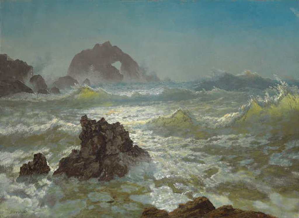 Detail of Seal Rock, California, c.1872 by Albert Bierstadt