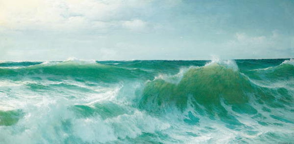 Detail of A breaking wave, 1894 by David James