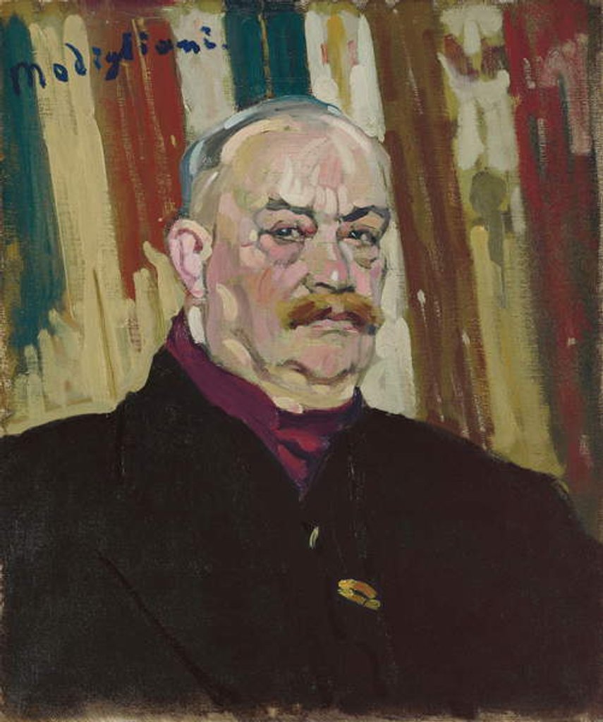 Detail of Portrait of Joseph Levi, c.1909 by Amedeo Modigliani