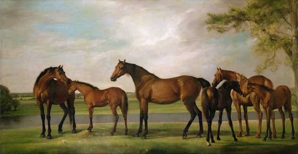 Detail of Mares and Foals Disturbed by an Approaching Storm, 1765 by George Stubbs