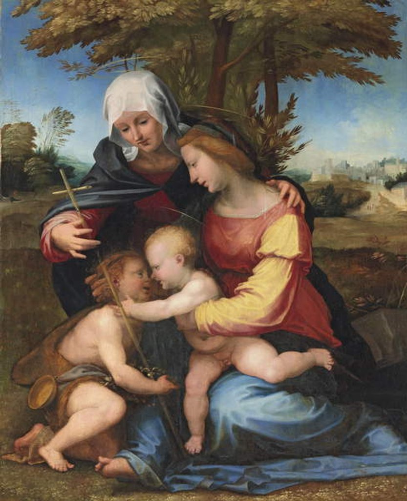 Detail of The Madonna and Child in a landscape with Saint Elizabeth and the infant Saint John the Baptist, 1516 by Fra Bartolomeo