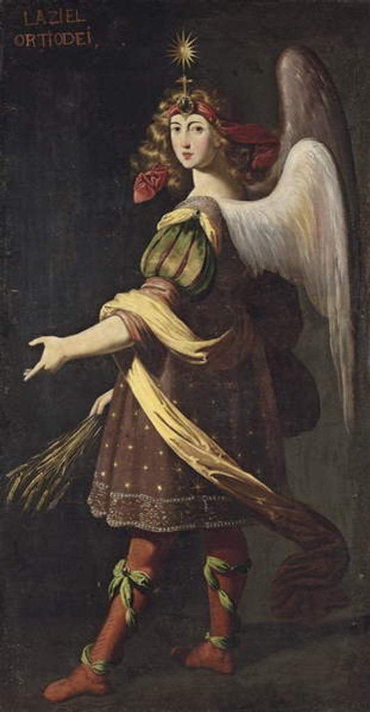 Detail of An Allegory of the Eucharist: An Angel bearing grain by Francisco Polanco