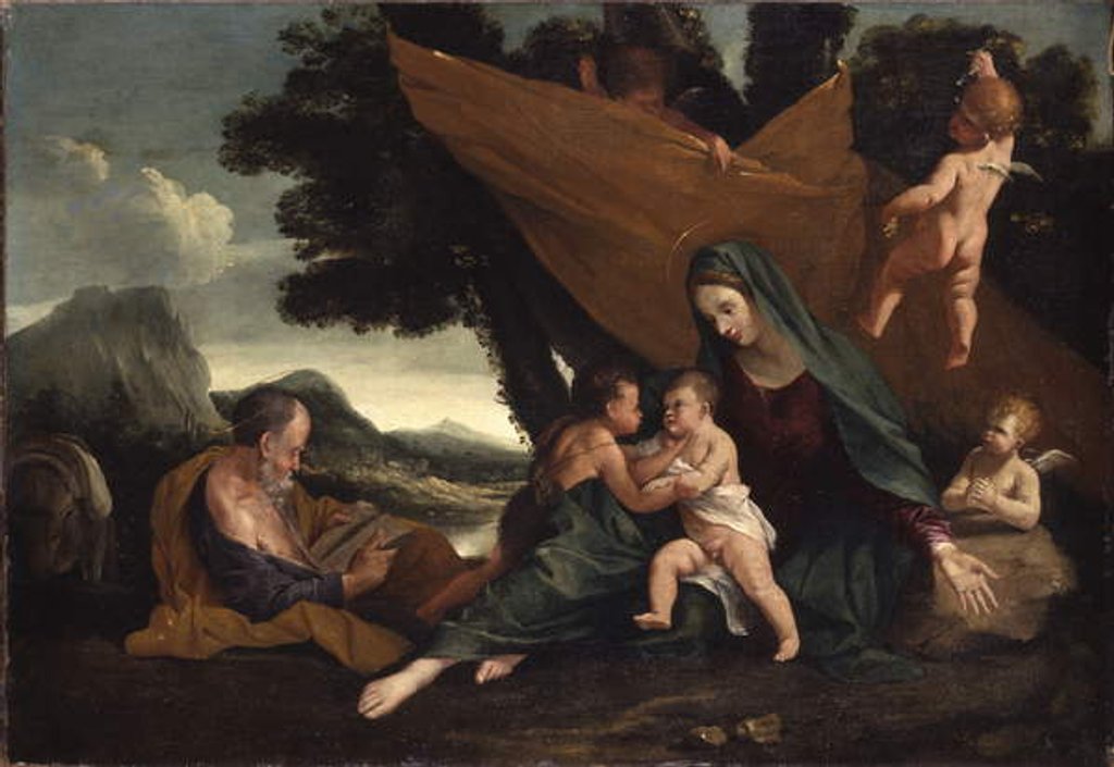 Detail of The Rest on the Flight Into Egypt by Pietro Testa