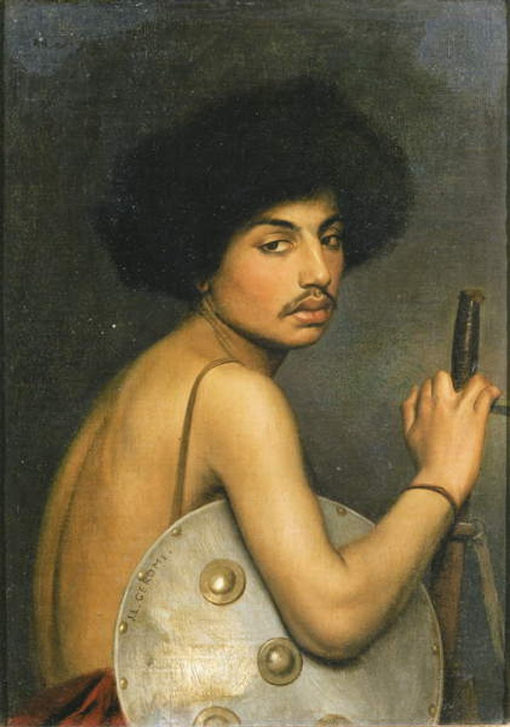 Detail of Bisharin Warrior, 1872 by Jean Leon Gerome