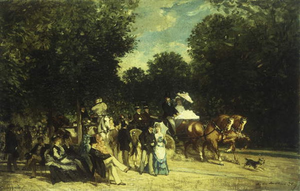 Detail of A Day in the Park, 1875 by Auguste de Molins