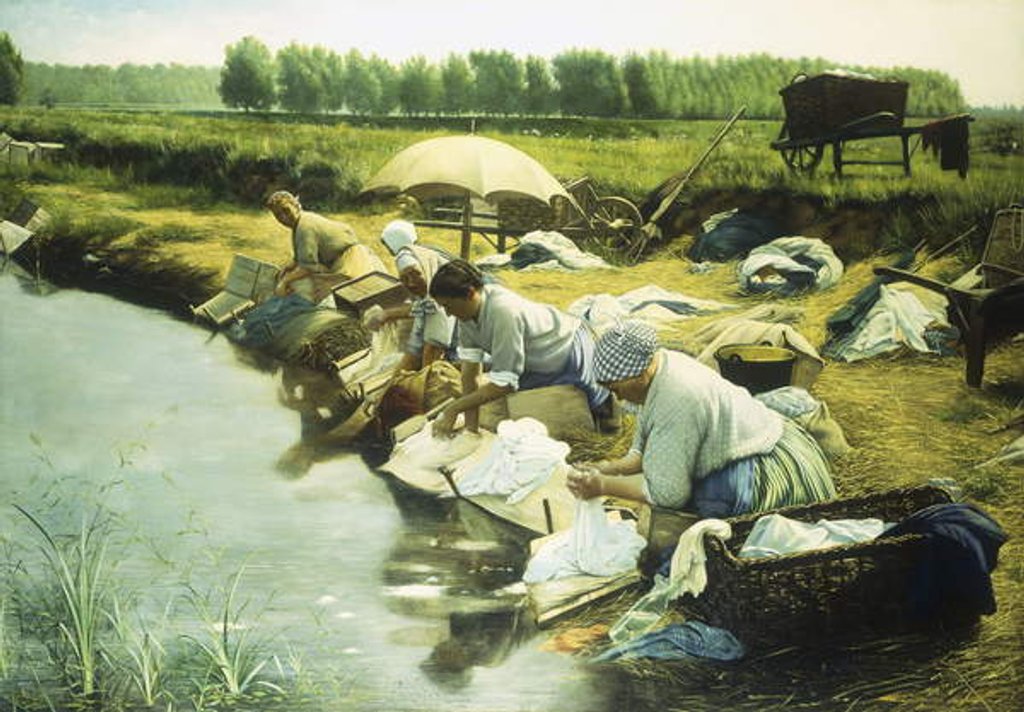 Detail of Laundry Women in the Trappes Region by Albert Desire