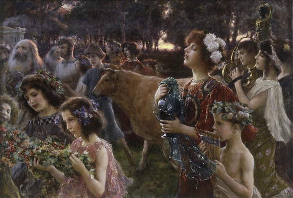 Detail of The Procession by Cesare Saccaggi