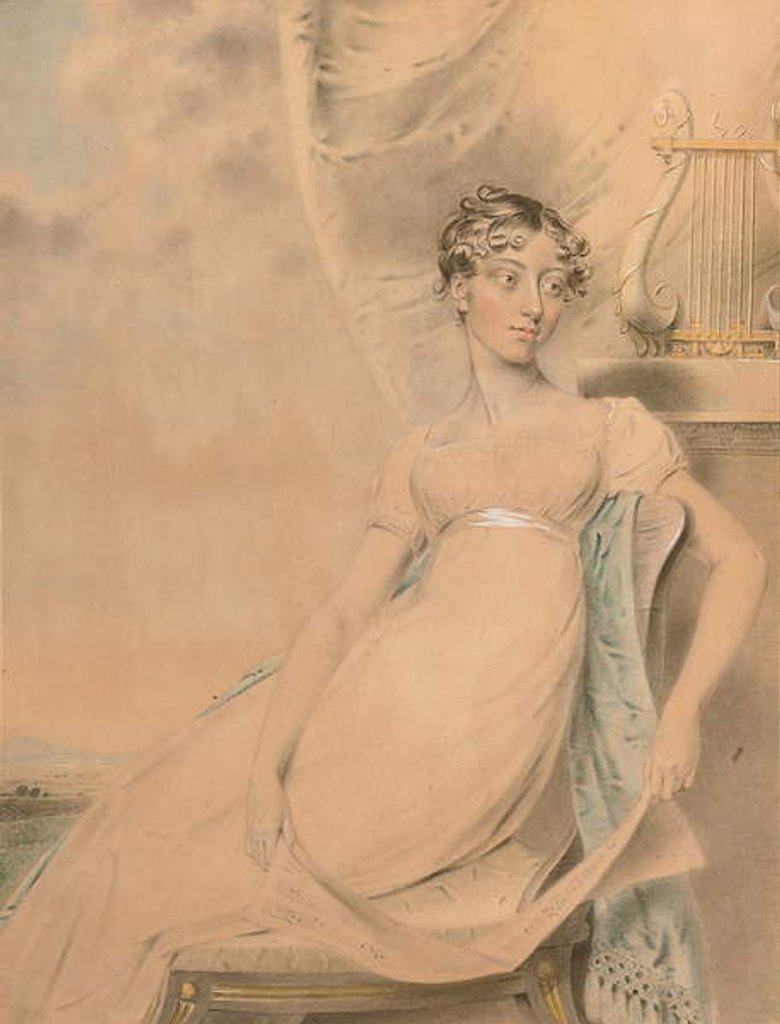 Detail of Portrait of Anne Lucy Poulett, Lady Nugent by John Downman