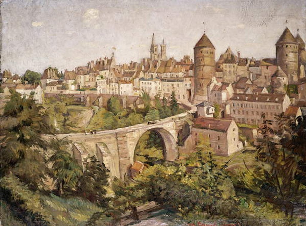 Detail of l'Yonne landscape, 1907 by Emile Bernard