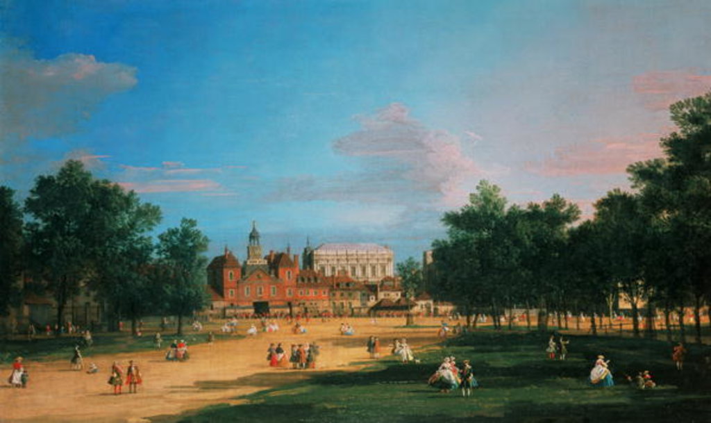 Detail of Old Horse Guards and the Banqueting Hall, Whitehall from St James's Park, 1749 by Canaletto