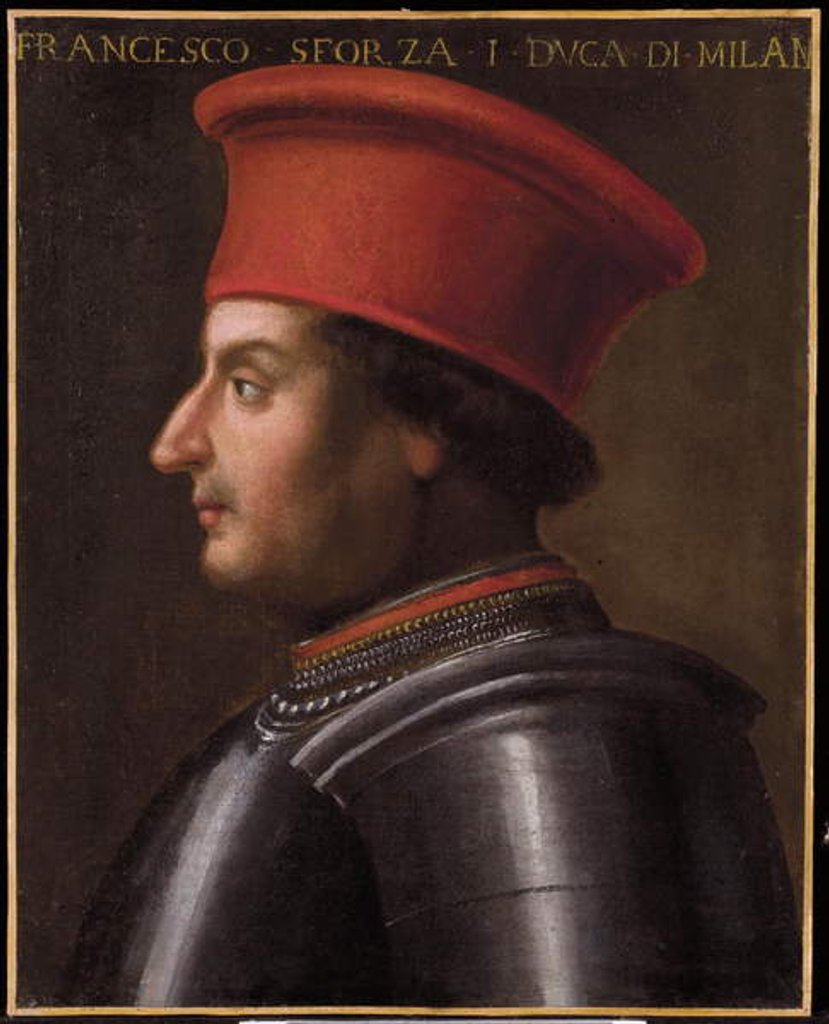 Detail of Portrait of Francesco Sforza by Giovanni Bellini