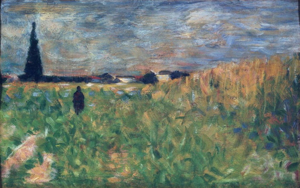 Detail of Fields in Summer by Georges Pierre Seurat