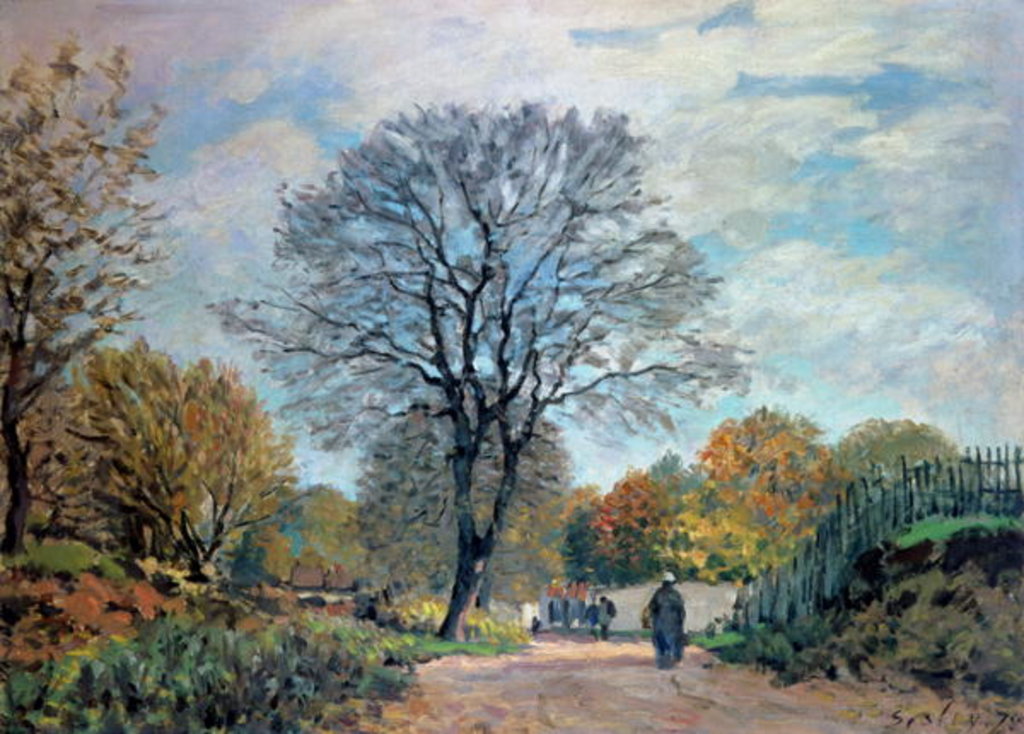 Detail of A Road in Seine-et-Marne, 1878 by Alfred Sisley