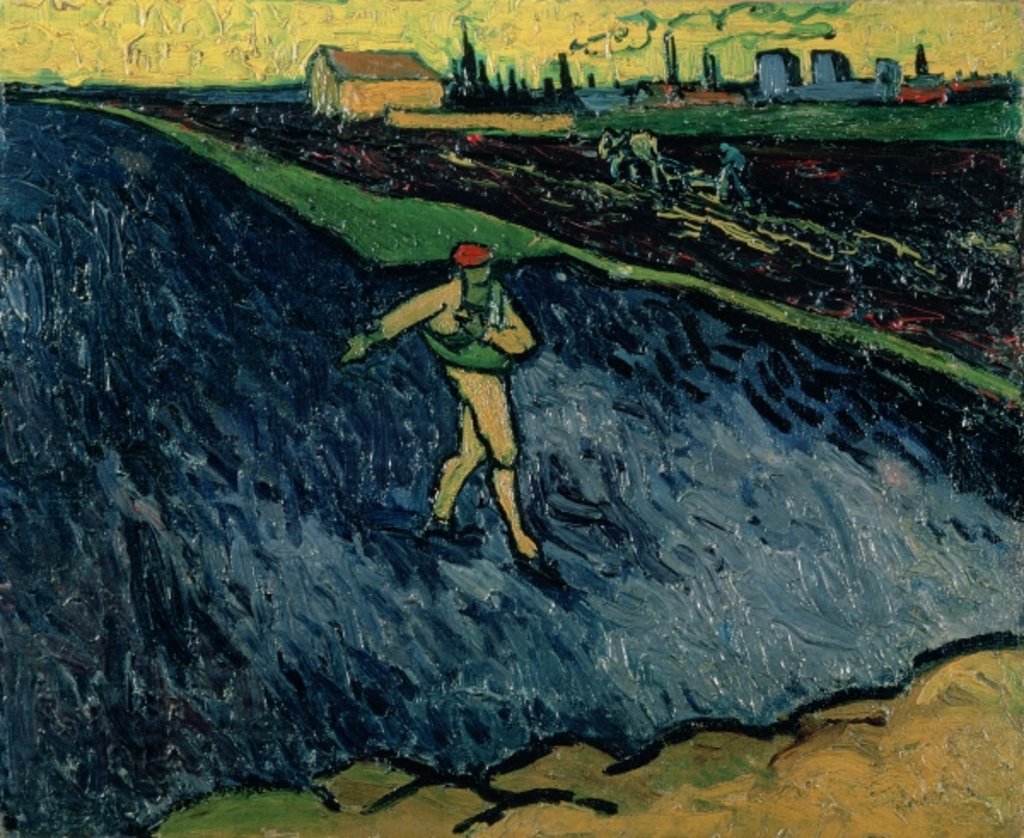 Detail of The Sower, 1888 by Vincent van Gogh
