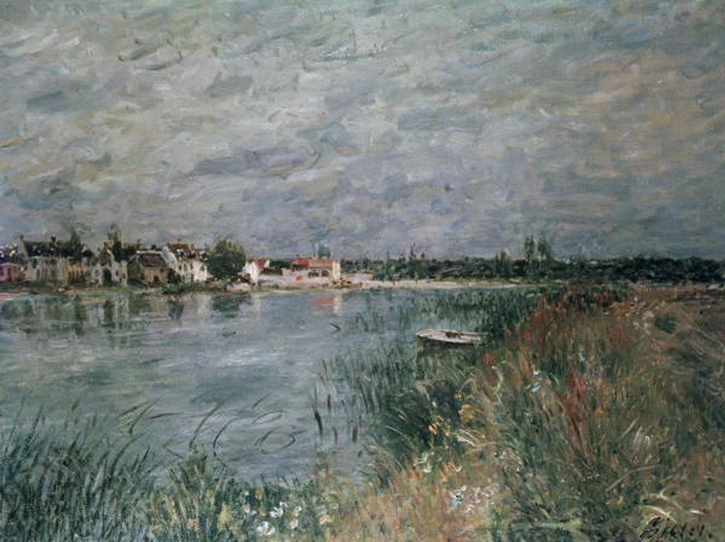 Detail of The River Banks at Saint-Mammes by Alfred Sisley