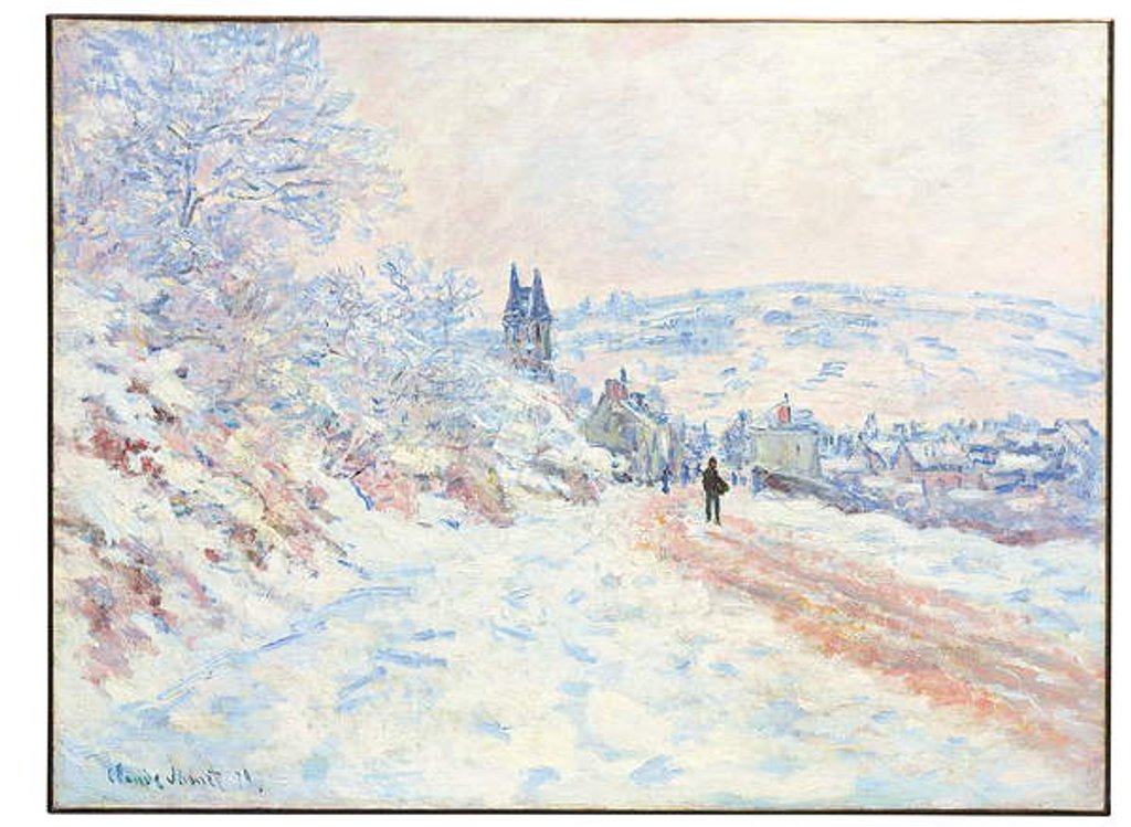 Detail of La route de Vétheuil, effet de neige, 1879 by Claude Monet