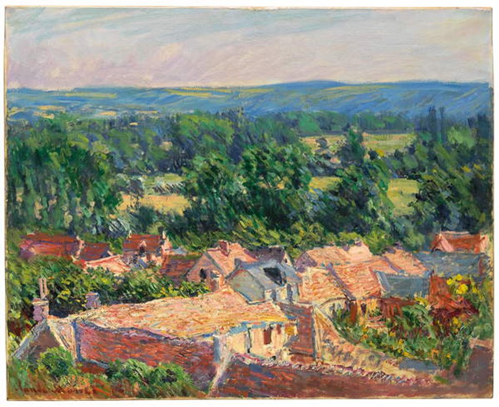 Detail of Vue du village de Giverny, 1886 by Claude Monet