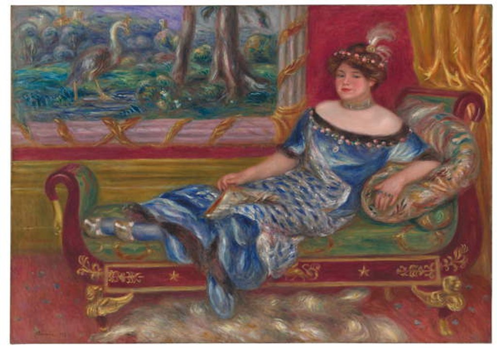 Detail of Madame de Galéa à la méridienne, 1912 by Pierre Auguste Renoir