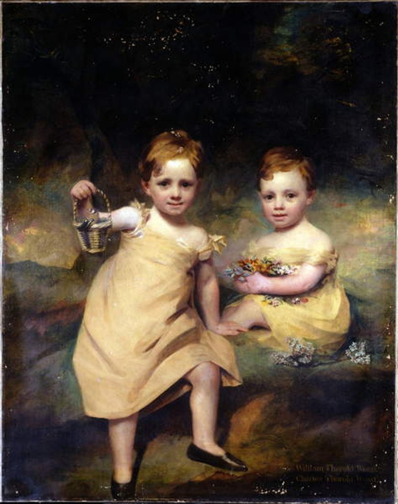 Detail of Double portrait of William Thorold Wood and Charles Thorold Wood by Henry Raeburn