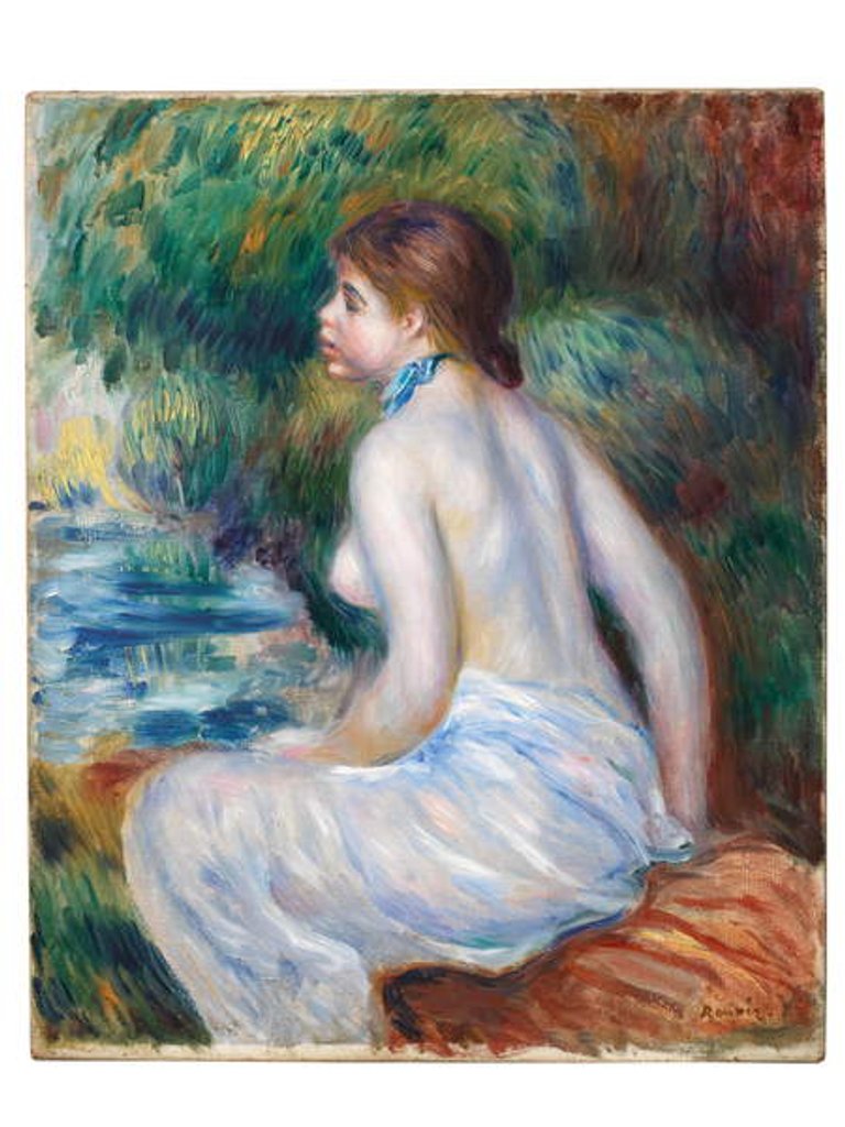 Detail of Bather sitting, 1890 by Pierre Auguste Renoir