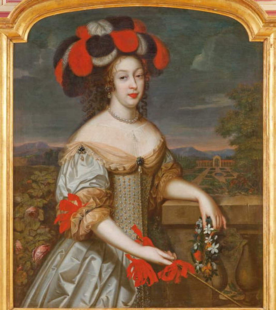 Detail of Portrait of Anne Marie Louise d'Orléans, called La Grande Mademoiselle by Louis Ferdinand Elle