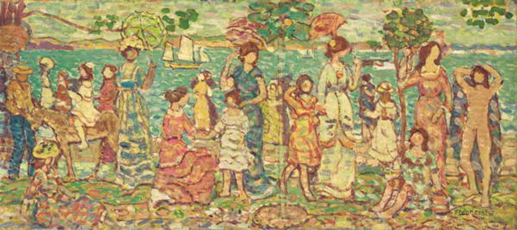 Detail of Promenade, c.1914-15 by Maurice Brazil Prendergast