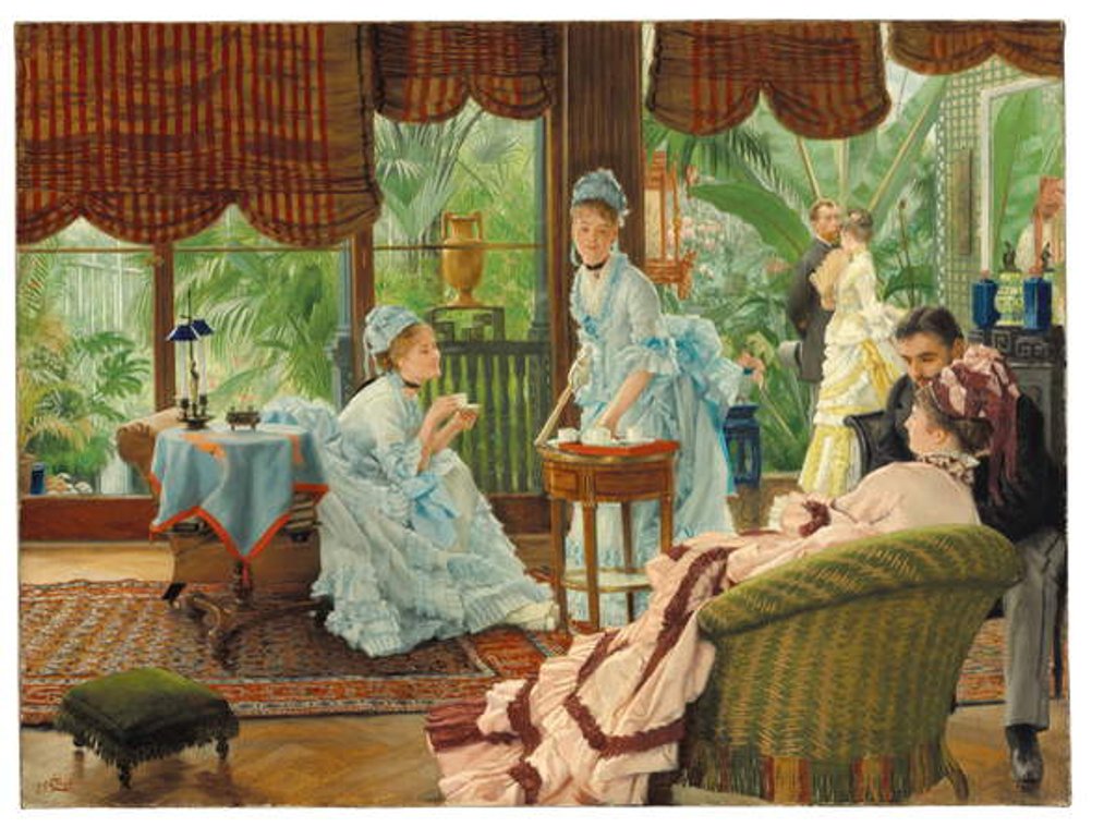 Detail of In the Conservatory by James Jacques Joseph Tissot