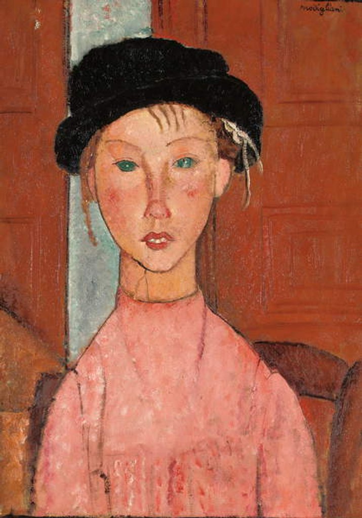 Detail of Young Girl in a Beret, 1918 by Amedeo Modigliani