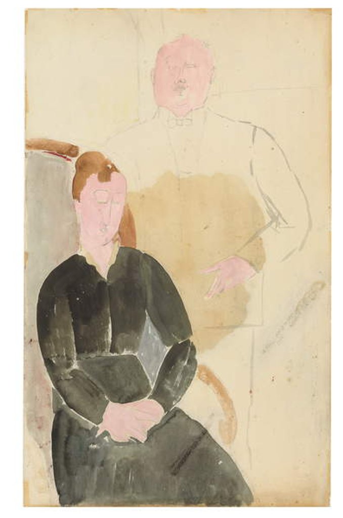 Detail of La Ménage, 1915 by Amedeo Modigliani