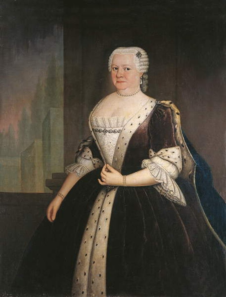 Detail of Portrait of a Queen of Prussia, c.1739 by A. F. Habert