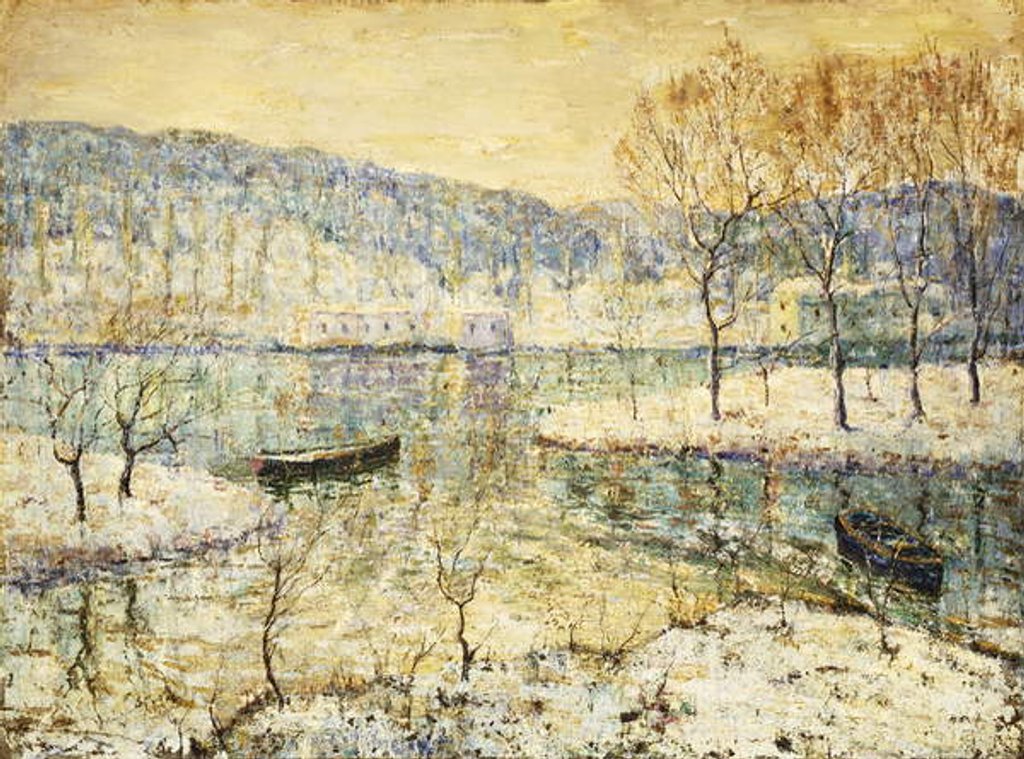 Detail of Winter Stream by Ernest Lawson