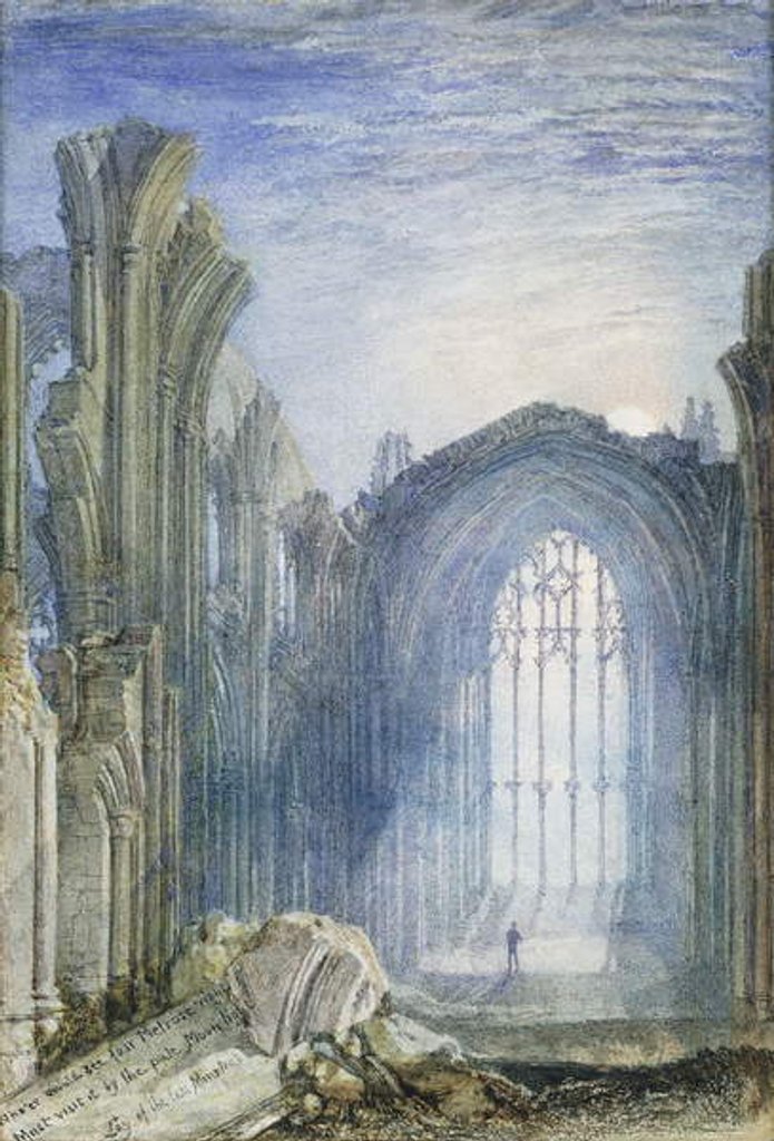 Detail of Melrose Abbey: An Illustration to Sir Walter Scott's 'The Lay of the Last Minstrel' by Joseph Mallord William Turner