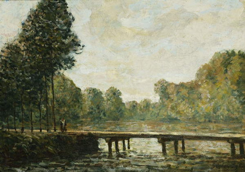 Detail of Petit Pont sur l'Orvanne, 1890 by Alfred Sisley