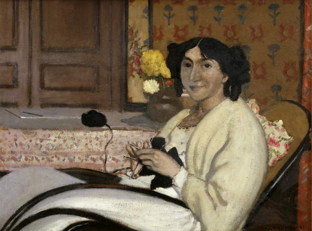 Detail of Portrait de Madame Rodrigues-Vallotton, The Artist's Wife, 1902 by Felix Edouard Vallotton