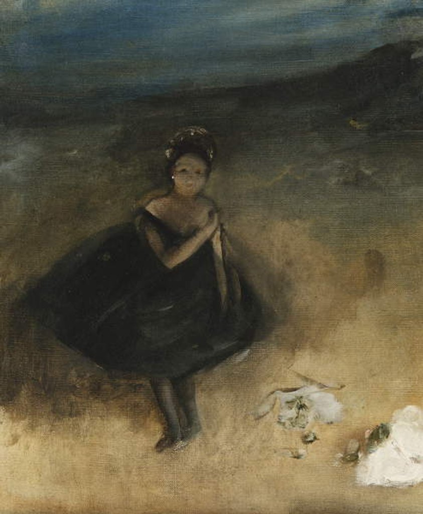 Detail of Dancer with a Bouquet; La Danseuse au Bouquet by Edgar Degas