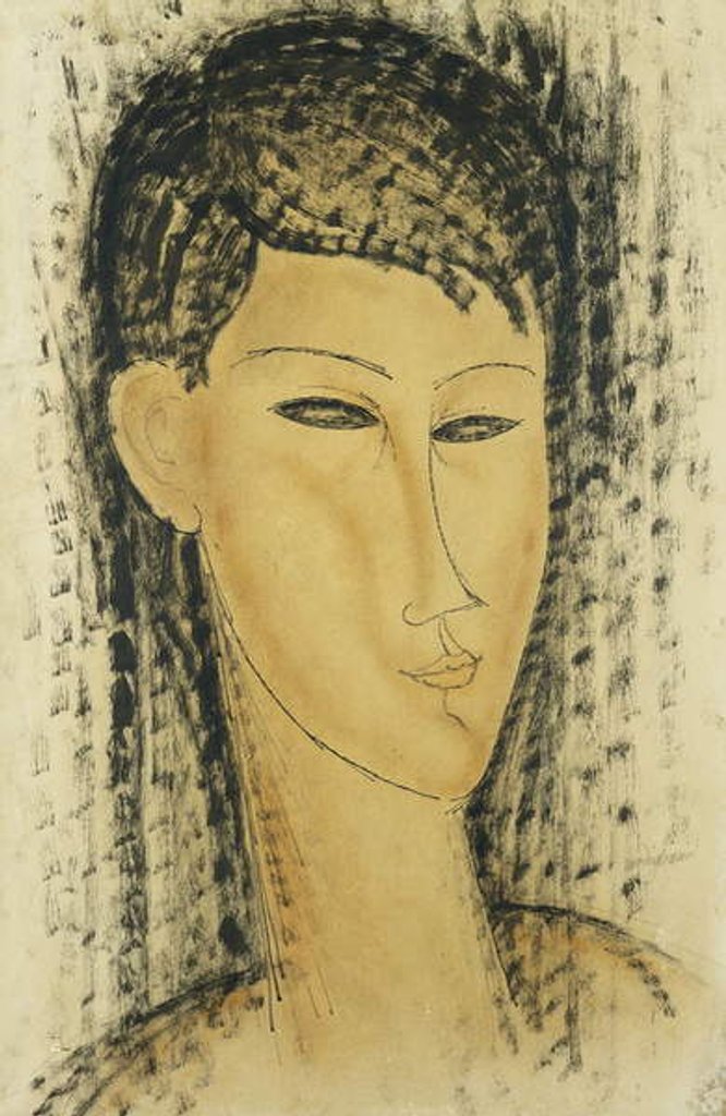 Detail of Head of a Young Women; Tete de Jeune Femme, 1914 by Amedeo Modigliani