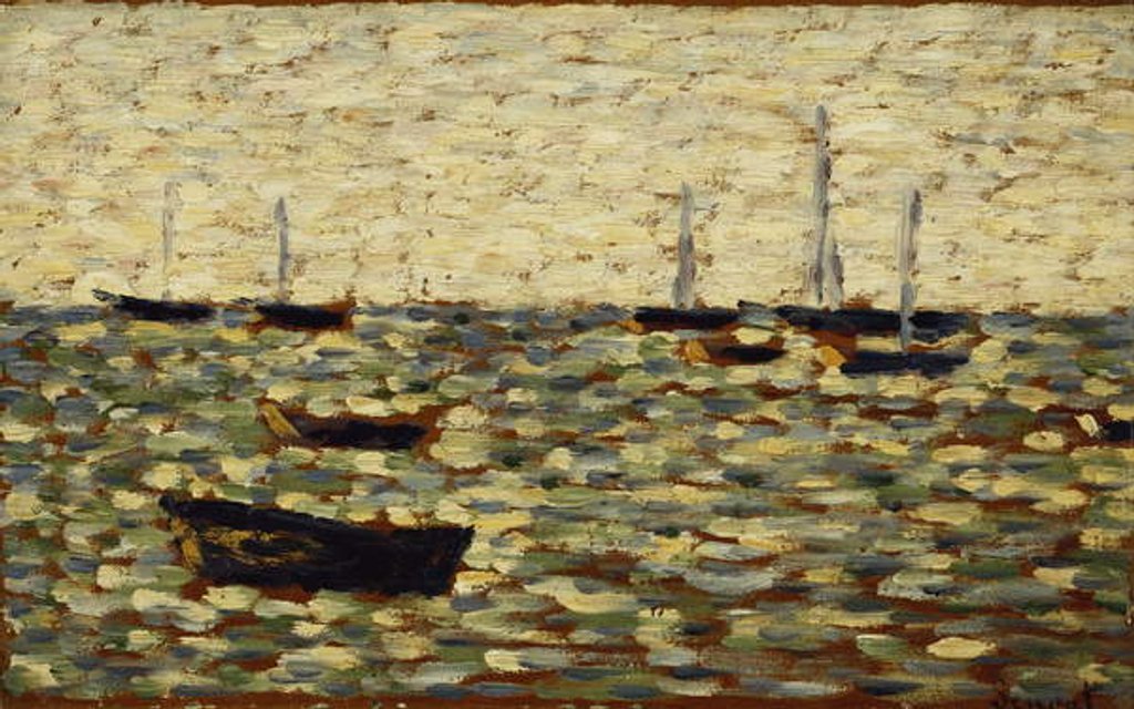Detail of The Sea at Grandcamp; La Mer a Grandcamp, 1885 by Georges Pierre Seurat