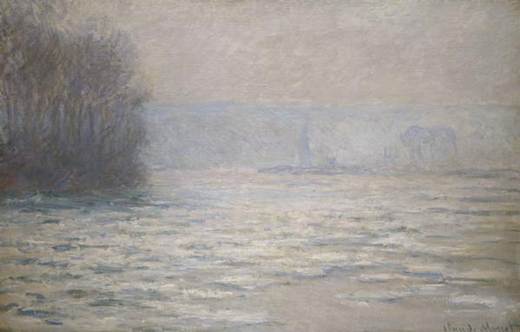 Detail of Floods on the Seine near Bennecourt; Debacle, La Seine pres Bennecourt, 1893 by Claude Monet