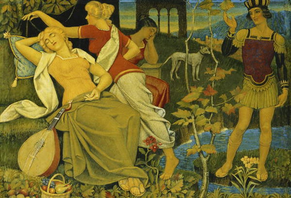 Detail of Sleeping Beauties, 1942 by Joseph Edward Southall