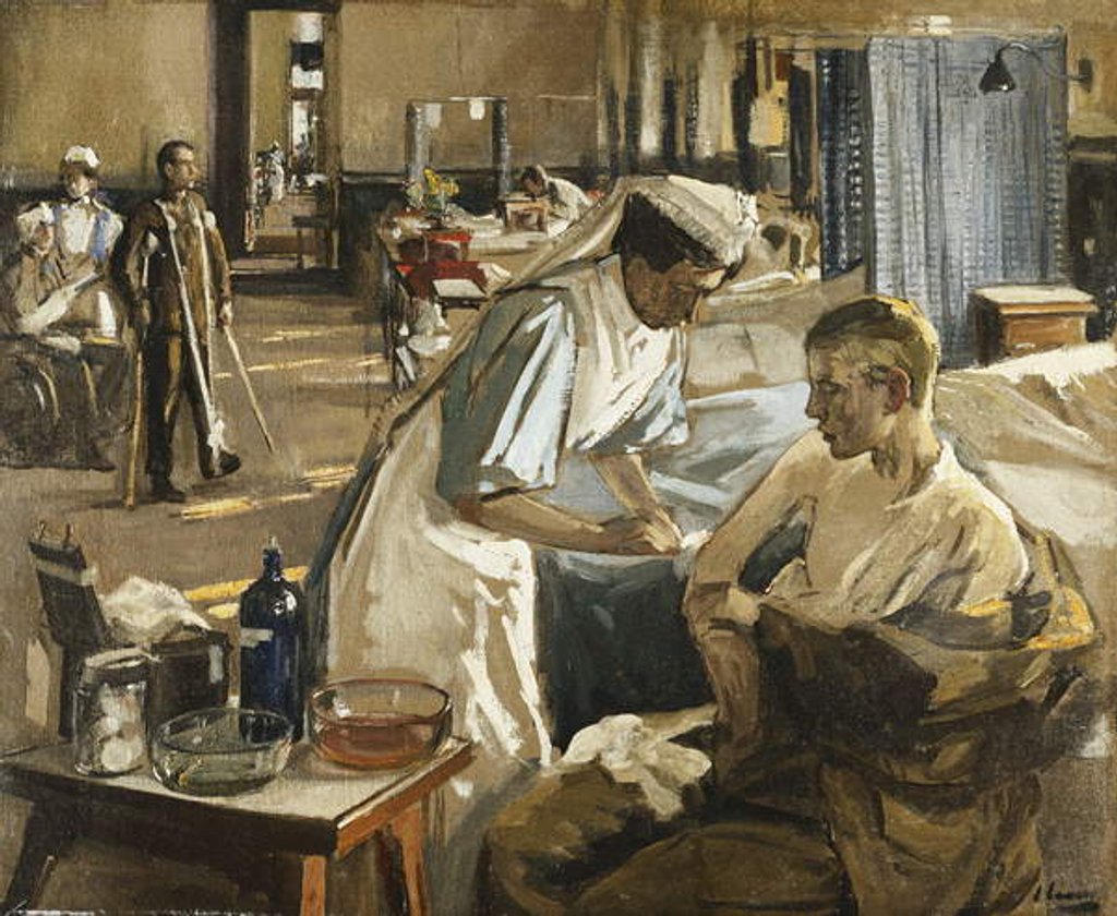 Detail of The First Wounded, London Hospital, 1914, 1914 by John Lavery