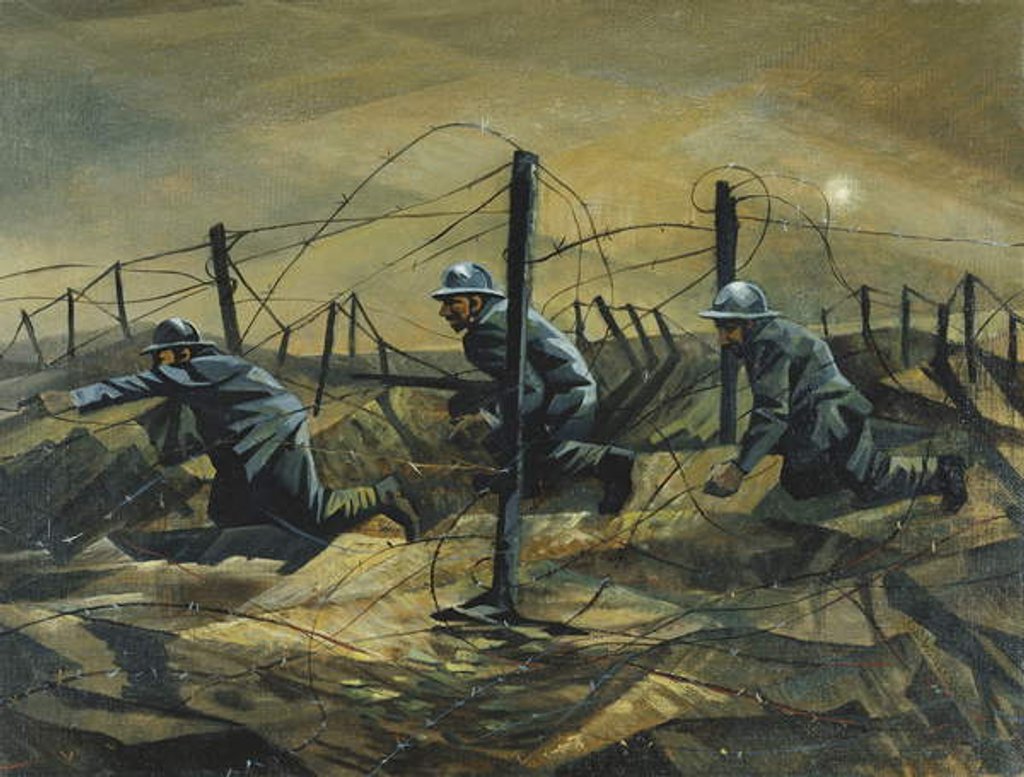 Detail of In the Trenches, 1917 by Christopher Richard Wynne Nevinson